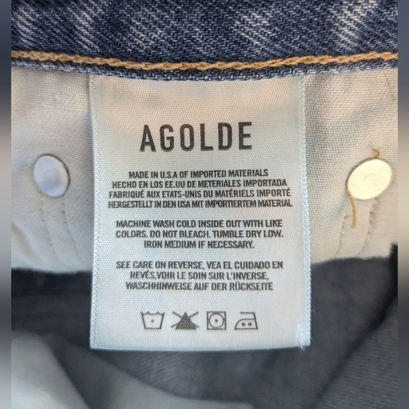 AGOLDE - 90's Mid Rise Loose Fit in Fall Out Jeans Size 23 100% Cotton - Picture 9 of 16